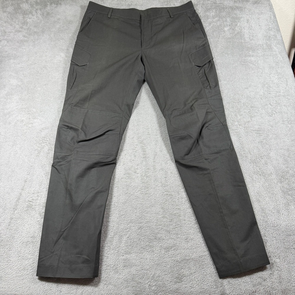 Ralph Lauren Black Label Cargo Pants Mens 36R Gray Green Tactical Utility Cotton